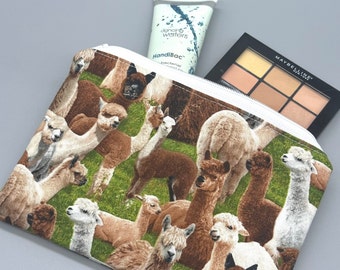 Llama gift llama lover gift set alpaca theme zipper pouch set llama theme makeup bag coin pouch for alpaca lover pencil pouch