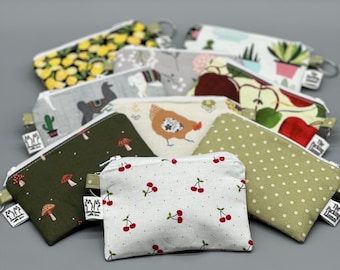 Small Zipper Pouch 3.75” x 5.25” | Purse organizer | Cute zipper pouch | Lunch money pouch for back to school | Coin Purse | Bag organizer