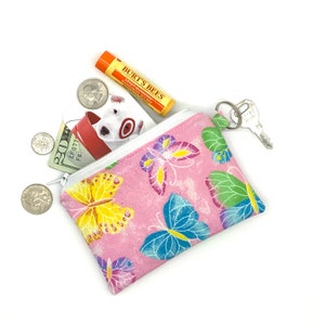 Butterfly gift zipper pouch butterfly lover change purse butterfly gift for her butterfly purse organizer coin pouch change purse for girl
