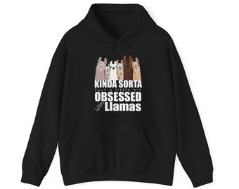 Obsessed with llamas Hoodie llama lover Hooded Sweatshirt