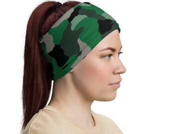 Camo headband, Camouflage face mask, camo face cover, camouflage headband, camo neck Gaiter