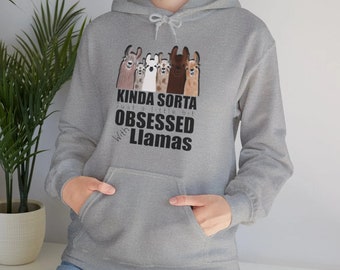 Spit happens llama Hoodie llama lover Hooded Sweatshirt