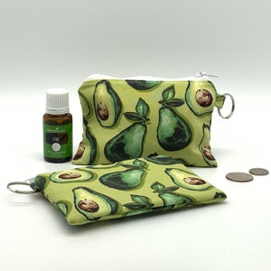 Avocado gift zipper pouch avocado lover change purse avocado lover gift for her avocado print purse organizer cute avocado coin pouch gift