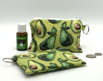 Avocado gift zipper pouch avocado lover change purse avocado lover gift for her avocado print purse organizer cute avocado coin pouch gift