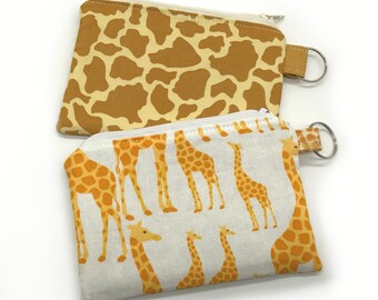 Gold Coin Purse Zip Mini Pocket Book Change Cash Bag with Regard to Men & Women Easy Style Spots Giraffe 