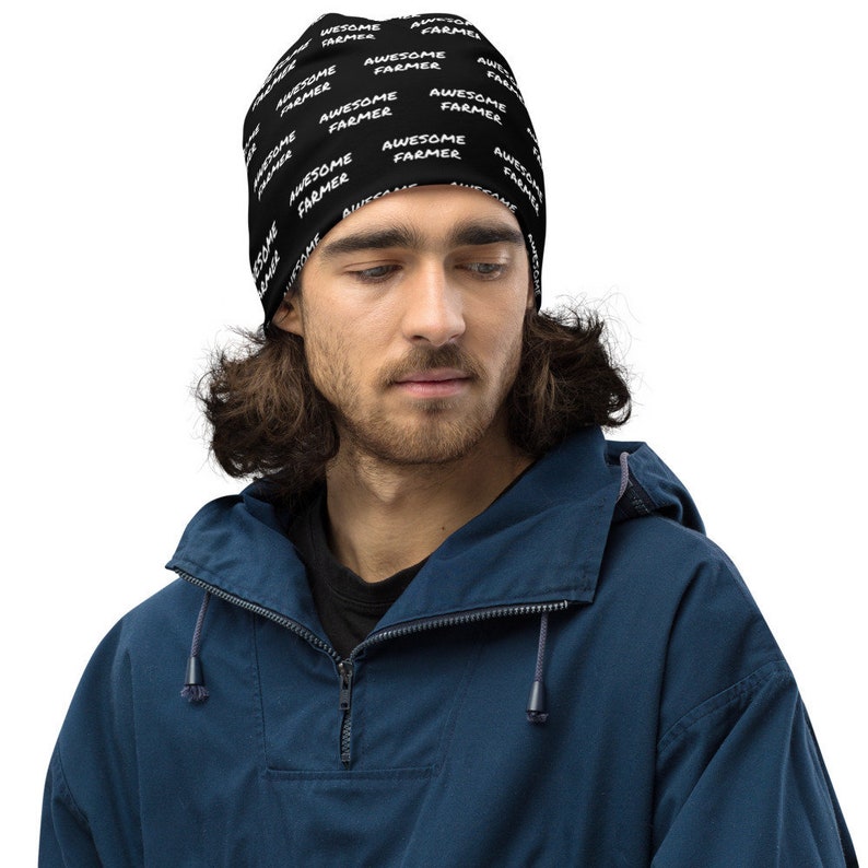 Farming Slouch Beanie Printed Job Occupation Slouchy Beanie for Man Woman Teen Farm Worker Hat Horticulture Slouch Cap Awesome Farmer