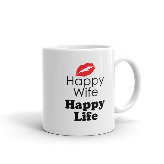 happy wife happy life mug