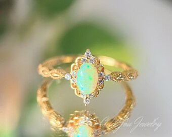 14K plated Opal Silver Lace Ring, Opal Gold Lace Ring, Lace ring, Thumb ring,Opal ring ,Band ring, Gemstone ring,Christmas gift