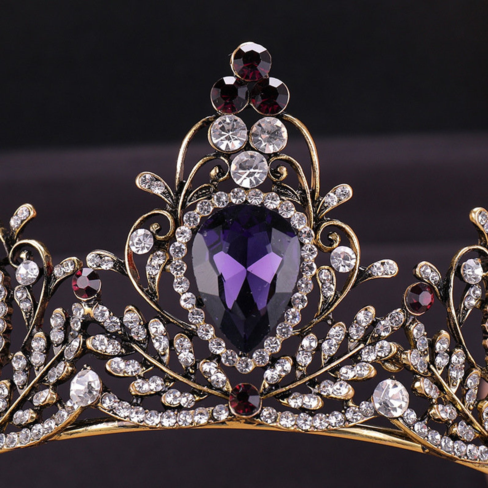 Purple Tiara Wedding Tiarabridal Tiarawedding Etsy