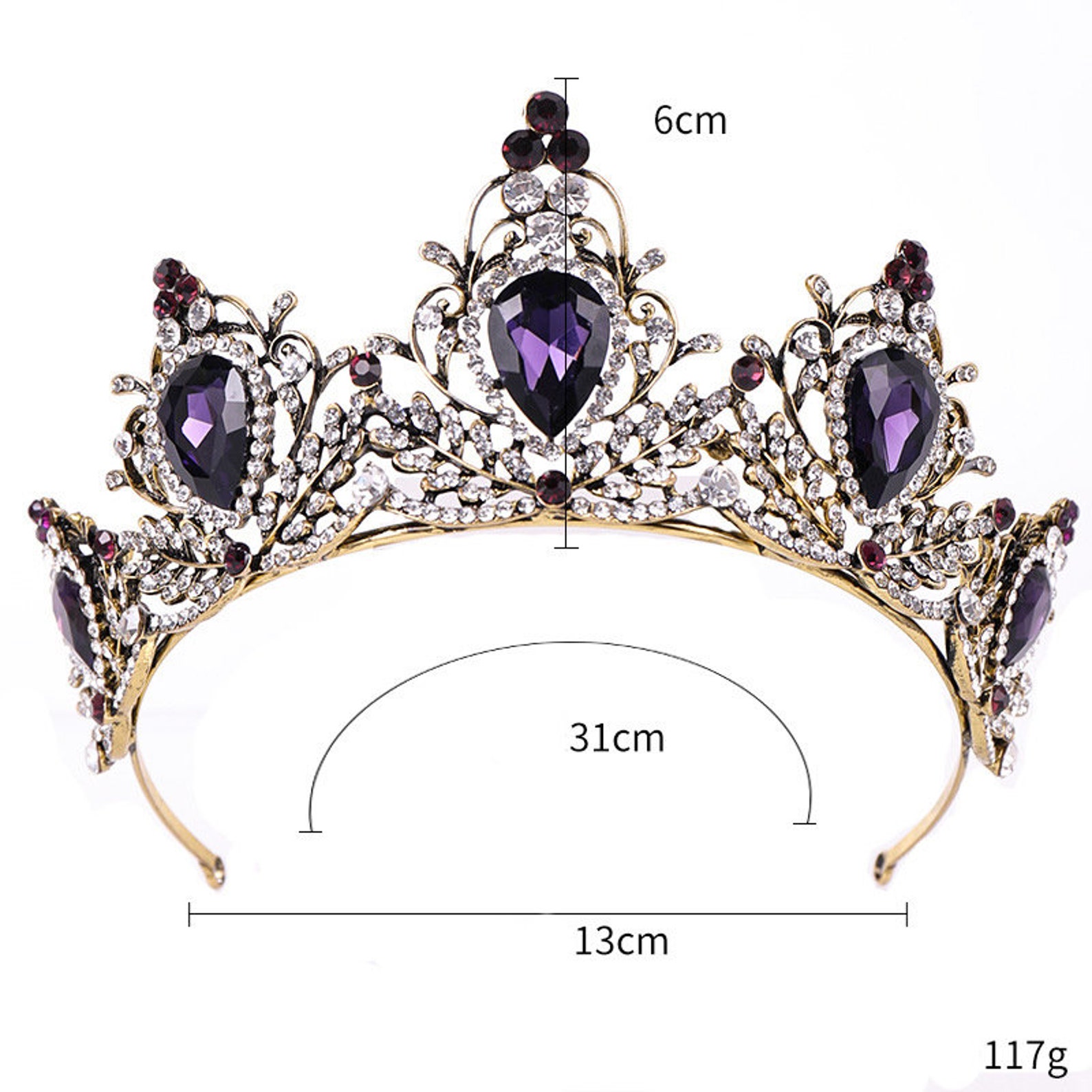 Purple Tiara Wedding Tiarabridal Tiarawedding Etsy