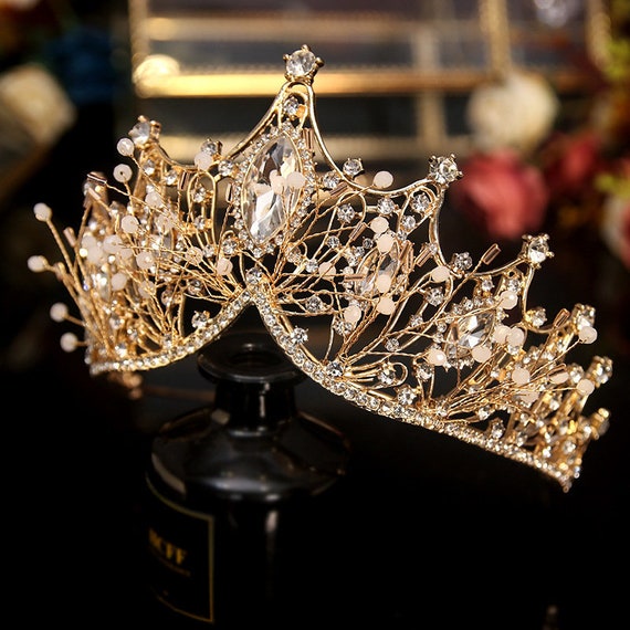 Wedding Crown Gothic Headdress gorgeous Queen Crown crystal | Etsy