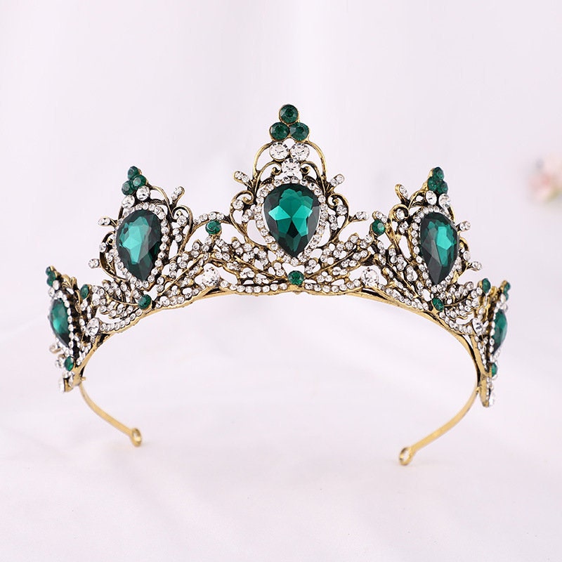 Green TiaraVintage Wedding TiaraBridal TiaraWedding Etsy