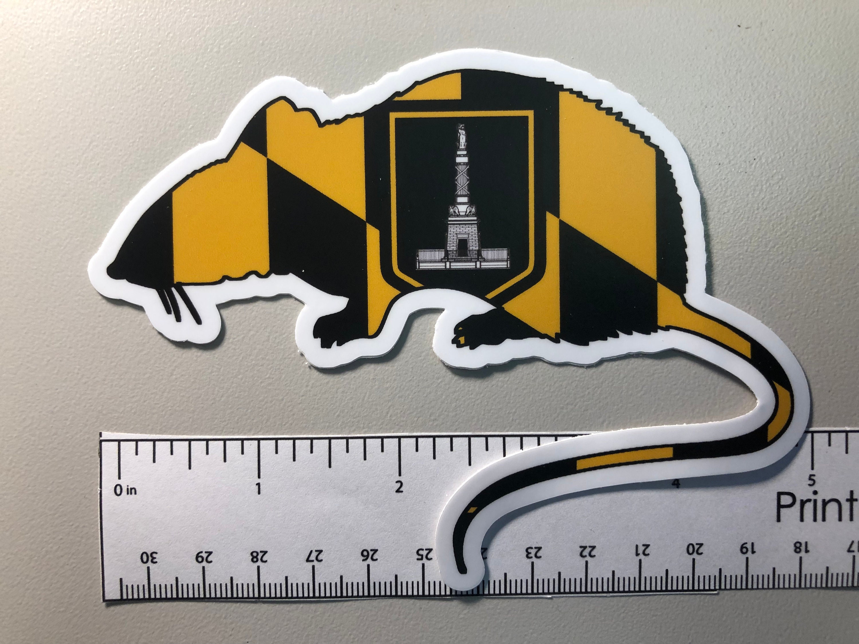 Baltimore City Flag Rat Vinyl Sticker Decal Etsy