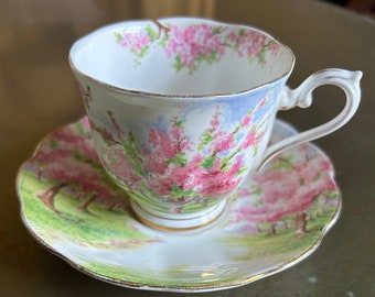 Royal Albert Blossom Time Teacup and Saucer Set Made in