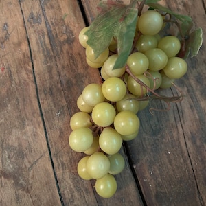 Vintage Cluster of Artificial Green Grapes - Hong Kong