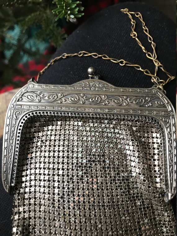 Antique Art Nouveau Metal Mesh Bag