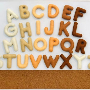 Alfabeto de fieltro magnético, letras magnéticas, imanes para nevera, imanes para niños, letras magnéticas de fieltro imanes MAS FUERTES