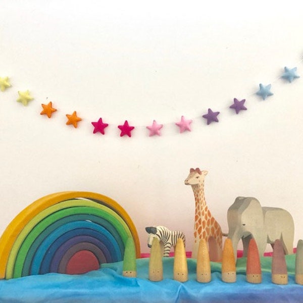 Felt Star Garland, Wall Decor, Children's bedroom