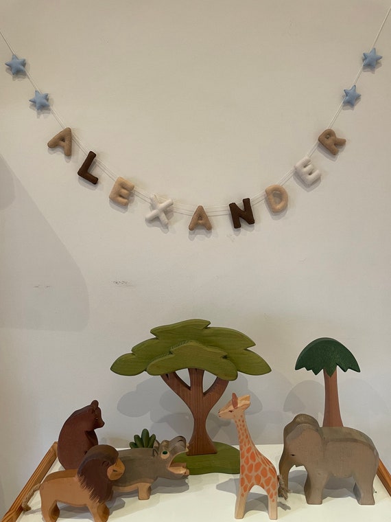 Felt Name Garland, Birthday name Garland, Children’s wall decoration * Up to  8 letters * Choose your own colours!