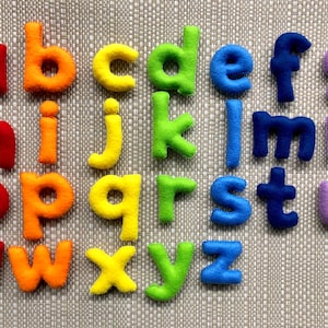 Lowercase Rainbow Felt Alphabet