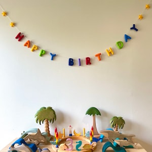 Pastel Rainbow Happy Birthday Banner, Paper Decorations, Bunting,  Decorative Flags, Paper Garland, Party Decorations, Photo Props, Backdrops  