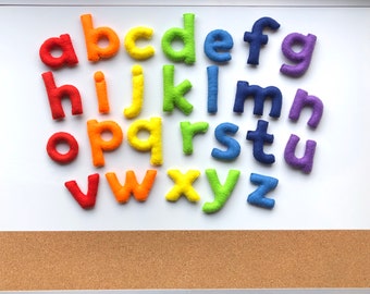 フェルト製マグネットアルファベット、小文字（2インチ） - Etsy 日本