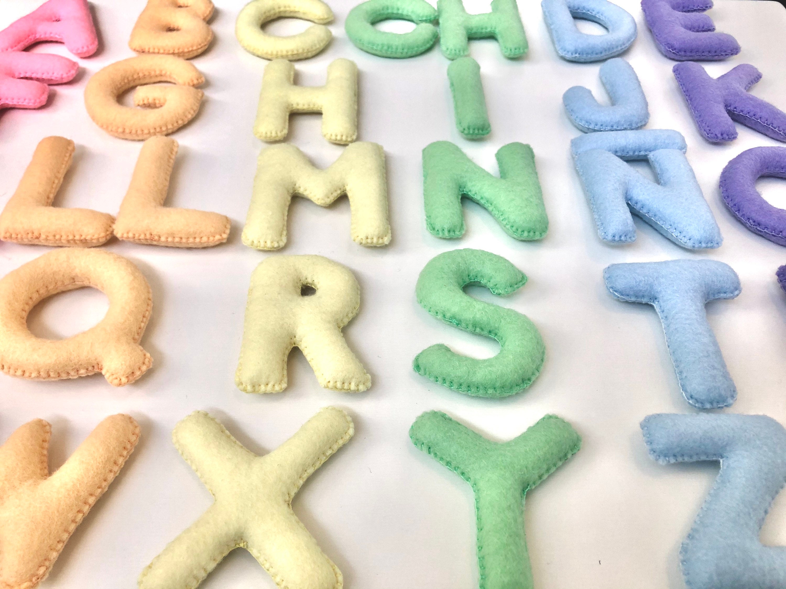 Upper and Lower Case English and Spanish Alphabet Felt Letters