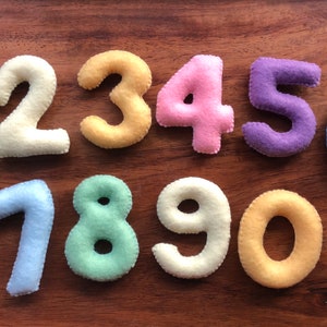 Filcowe cyfry pastelowe
