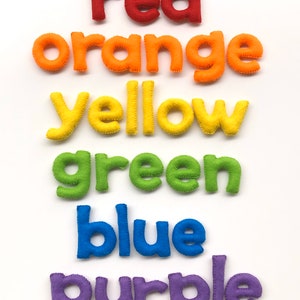 Kolorowe litery z filcu