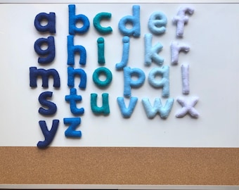 フェルト製マグネットアルファベット、小文字（2インチ） - Etsy 日本