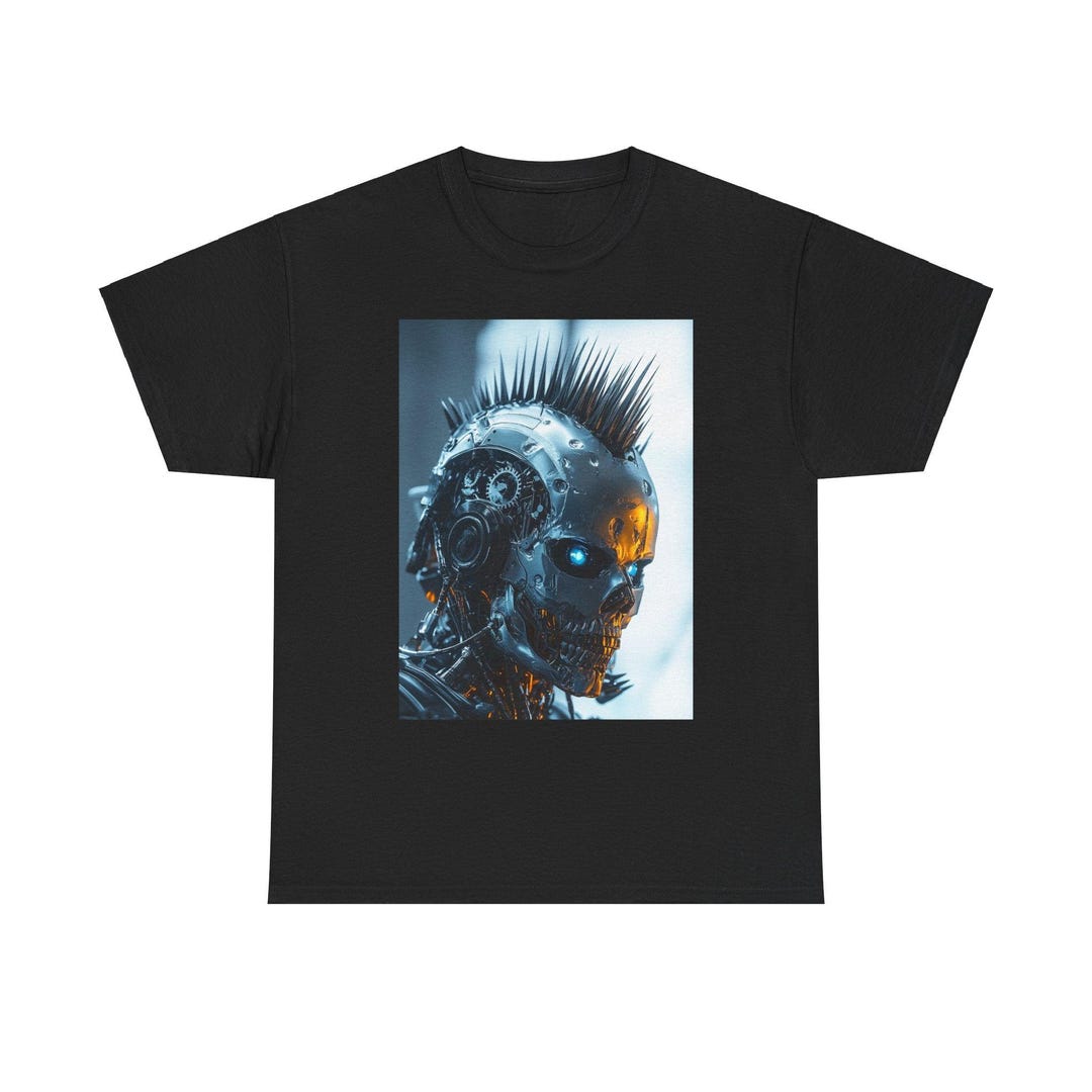 Punk Rock Mech Terminator - Unisex Heavy Cotton Tee - Etsy