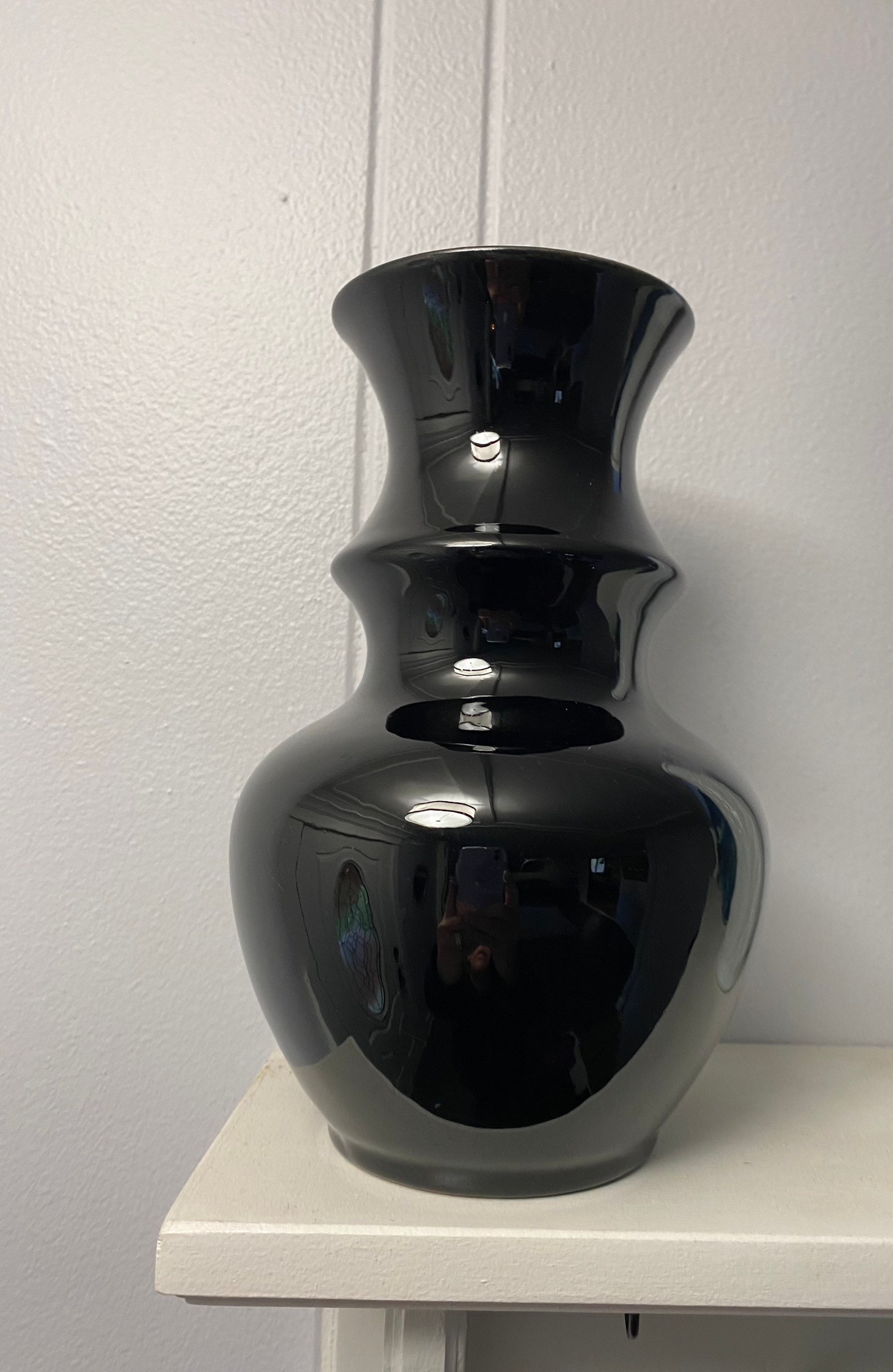 Royal Haeger black pottery vase Etsy