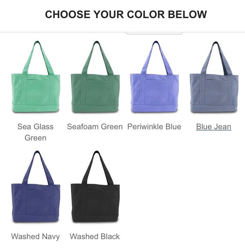 Custom Cotton Canvas Boat Tote 12oz