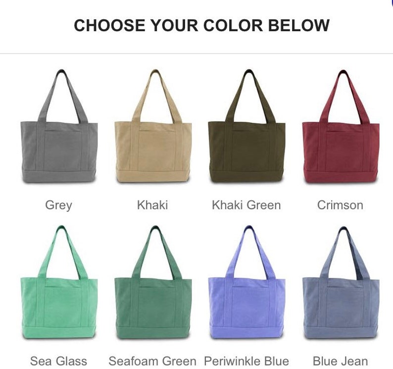Custom Cotton Canvas Boat Tote 12oz