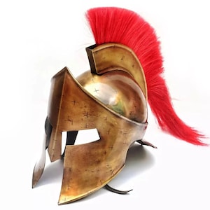 300 Spartan King Leonidas Medieval Greek Helmet | LARP Cosplay Spartan Helmet |  Battle Armor Greek Helmet For Cosplay
