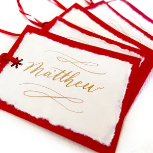 Benutzerdefinierte Geschenkanhänger - Geschenkanhänger Set - Kalligraphie Geschenkanhänger - Weihnachtsgeschenk