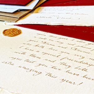 Cartas de Papá Noel - Carta personalizada manuscrita - Caligrafía navideña - Regalo para niños - Regalo de Navidad personalizado