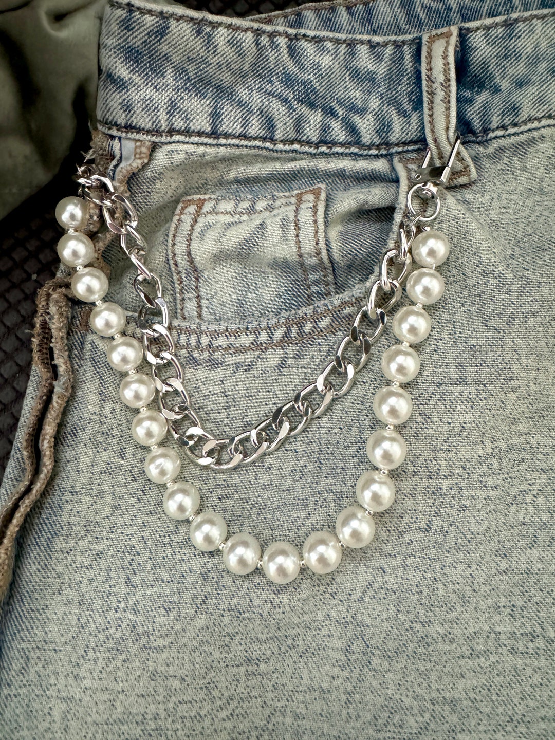 アクセサリー Perfume Closet Pearl Chain Harness Amazon.com: Pearl Body Chain Necklace, Adjustable Multi