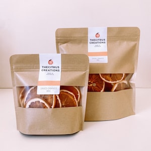 Natural Dehydrated Orange Slices: Drink & Cake Garnish, Christmas Decor