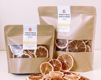 Natural Dehydrated Lemon Slices: Drink & Cake Decor