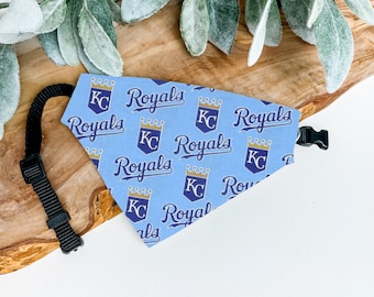 Kansas City Royals Dog Bandana - Over the Collar MLB Pet Bandana for Royals Fans - Stylish Royals Accessory for Dogs - Royals Dog Clothes