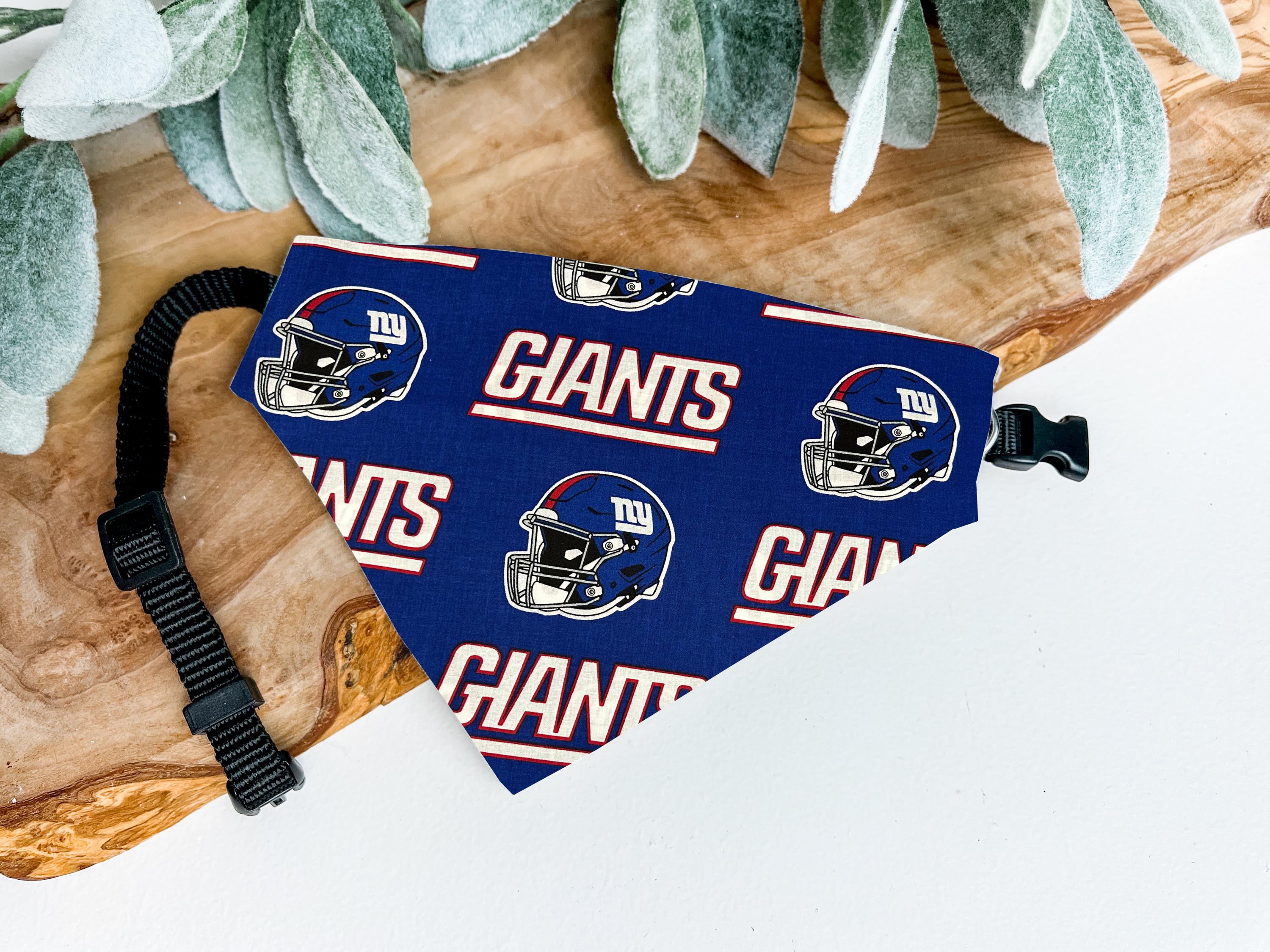 Discover New York Giants Dog Bandana - Over the Collar football Pet Bandana for Giants Fans - Stylish Giants Accessory for Dogs - Giants Dog Clothes