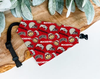 Ohio State Buckeyes Dog Bandana – Over-the-Collar Pet Accessory