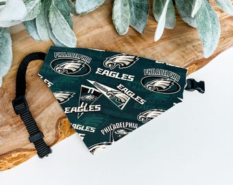 Philadelphia Eagles Dog Bandana - Over the Collar NFL Pet Bandana for Eagles Fans - Stylish Eagles Accessory for Dogs - Eagles Dog Clothes