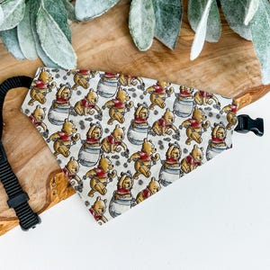 Dog Bandana: Winnie The Pooh Design - Slip Over Collar