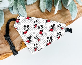 Mickey Mouse Dog Bandana Gift For Disney Fan Over the Collar Mickey Dog Bandana Disney Dog Bandana Mickey Cat Bandana Disney Pet Clothes
