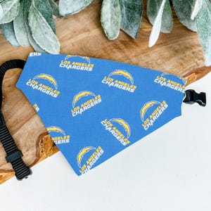 Chargers Dog Bandana Gift For football Fan Over the Collar Football Dog Bandana Sports Team Dog Bandana NFL Cat Bandana Chargers Pet Clothes