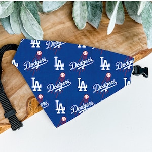 Dodgers Dog Bandana Gift For Baseball Fan Over the Collar Baseball Dog Bandana Sports Team Dog Bandana MLB Cat Bandana Dodgers Pet Clothes