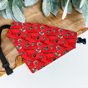Texas Tech Red Raiders Over-the-Collar Dog Bandana – Cotton Pet Scarf