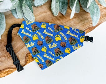 UCLA Bruins Dog Bandana, Over the Collar Pet Accessory, Cotton Fabric